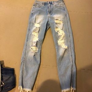 Hollister high-rise mom jeans